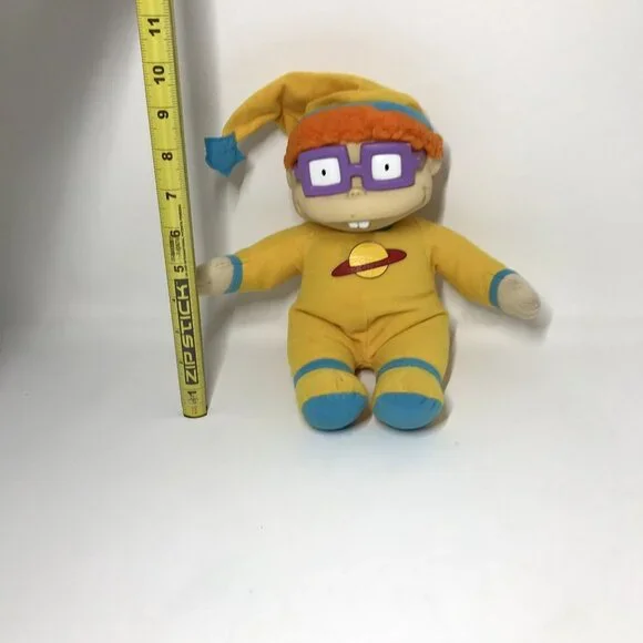 Vintage 1990s Rugrats Slumber Party Chuckie Finster Plush Doll in Pajamas - Picture 2 of 5
